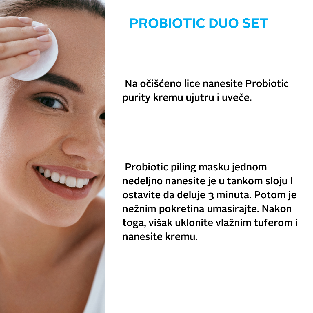 PROBIOTIC PURITY DUO SET za negu lica - krema & 3 u 1 enzimska piling maska